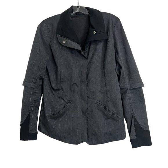 Brooks Women's Pure Project Running Jacket Gray Reflective Zip Front Sz Med - Picture 2 of 7